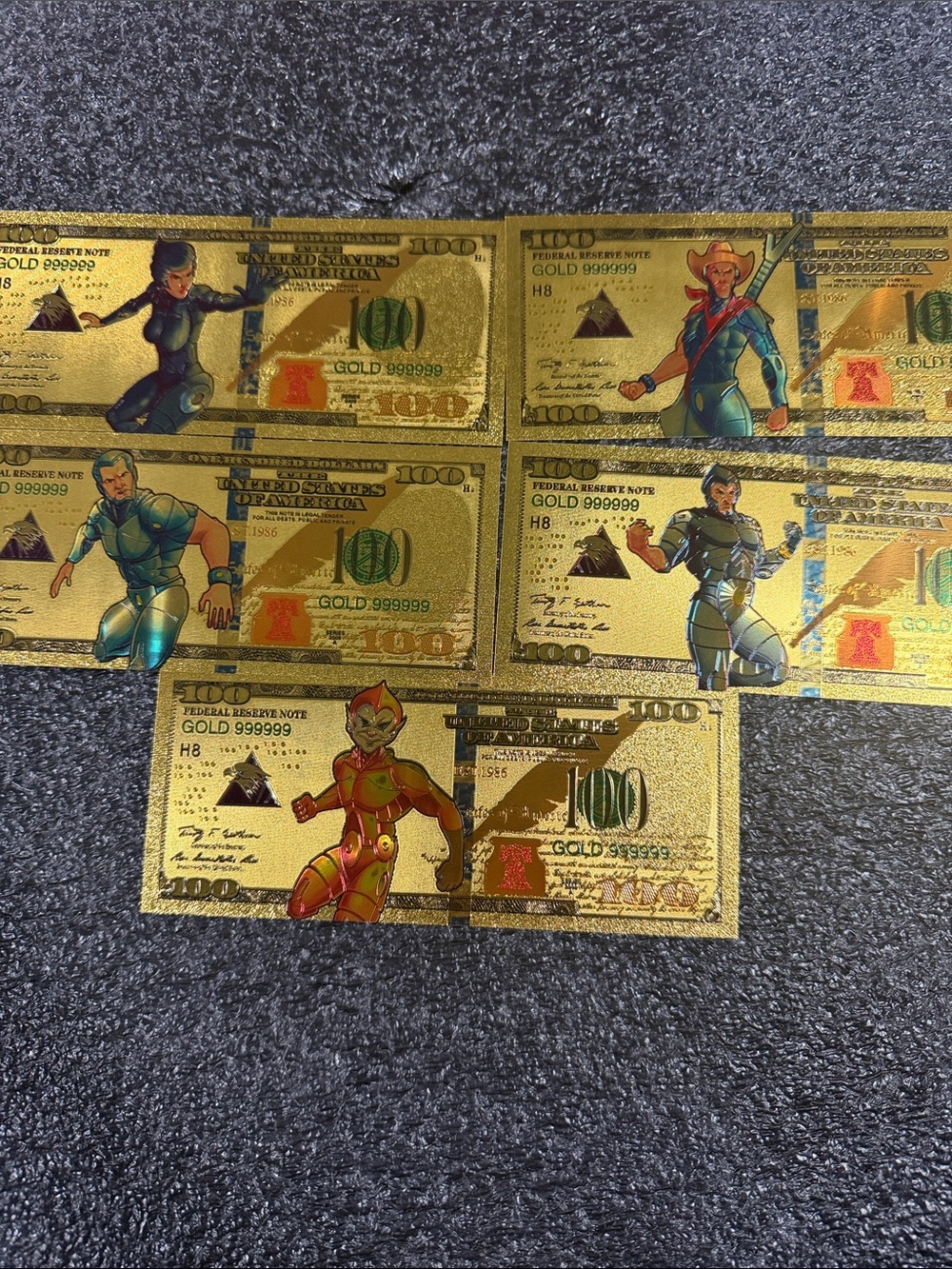 Gold Foil Collectible -Themed silver hawk